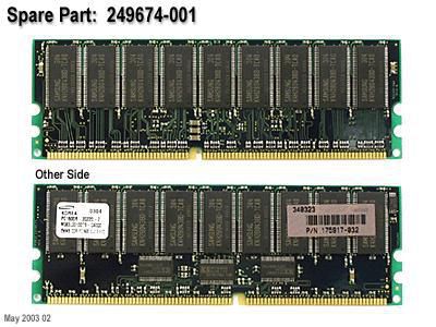 Hewlett Packard Enterprise 256MB, PC1600, DDR ECC SDRAM DIMM - W124987291