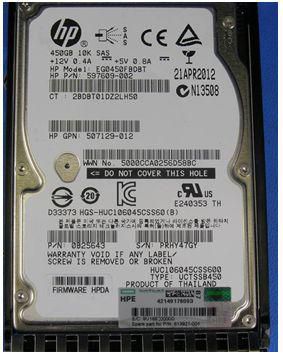 Hewlett Packard Enterprise M6625 450GB 6G SAS 10K rpm SFF (2.5-inch) Dual Port Hard Drive - W125027298