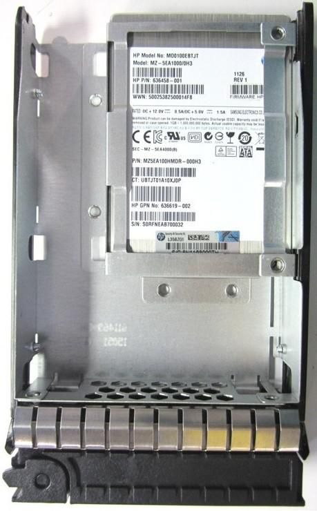 Hewlett Packard Enterprise 100GB hot-plug solid state drive (SSD) - SATA interface, 3.0Gb/s transfer rate, 3.5-inch large form factor (LFF), multi-level cell (MLC), enterprise mainstream - W125081791