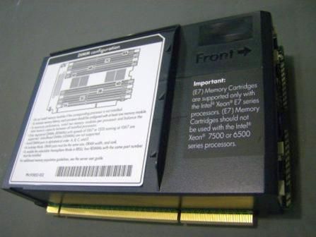 Hewlett Packard Enterprise E7 memory cartridge (has 'E7' label on the cartridge) - Holds the DIMM modules for the processor - Plugs in the system processor and memory cartridge board - NOTE: cannot be interchanged with the standard memory cartridge - W124528131