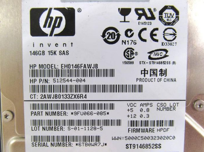 Hewlett Packard Enterprise 146GB SAS 15000rpm 2.5" - W125281556