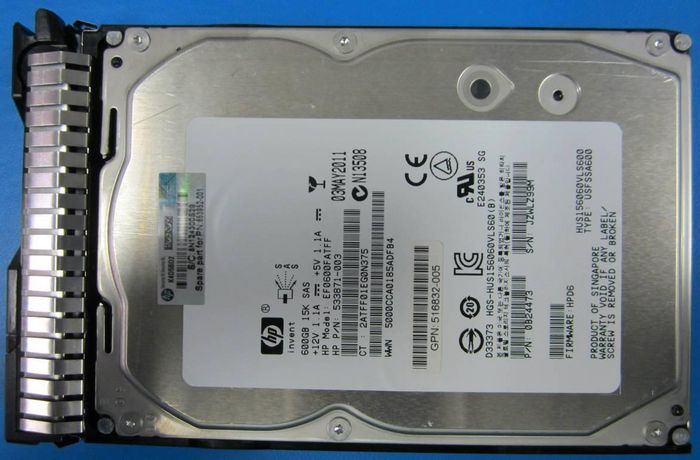Hewlett Packard Enterprise 600GB SAS hard disk drive - 15,000 RPM, 6Gb per second transfer rate, 3.5-inch large form factor (LFF), Enterprise, SmartDrive carrier (SC), hot-plug, dual-port (DP) - W125307642