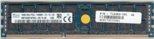 Hewlett Packard Enterprise 16GB, 1866MHz, PC3-14900R-13, DDR3, Quad-Rank x4, 1.50V, Registered Dual In-Line Memory Module (RDIMM) - W125232442