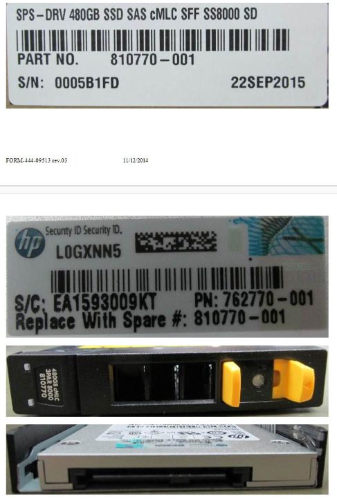 中古】Hewlett PackardエンタープライズDrv Hd 450?Gb 10?K 1