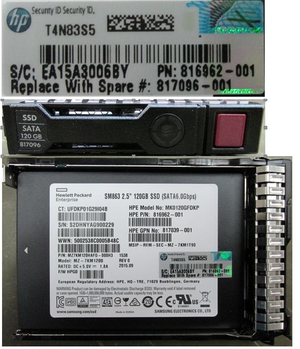 Hewlett Packard Enterprise 480GB, 2.5", SATA III, MU, SFF, SC - W125134927