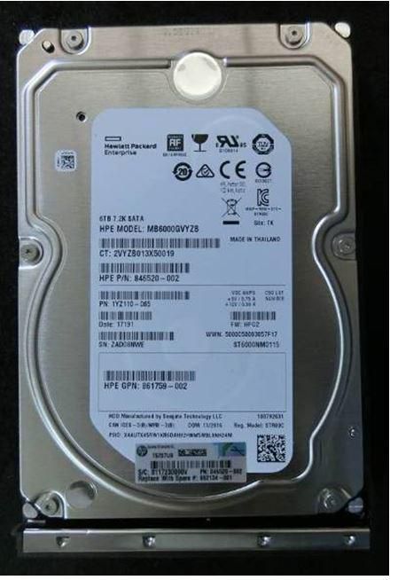 Hewlett Packard Enterprise HDD 6TB 6G 7.2K LFF SATA MDL - W124636309