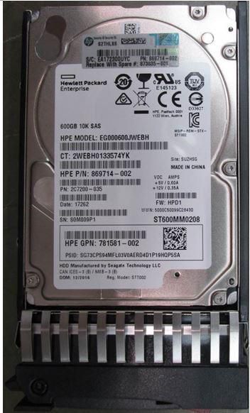 Hewlett Packard Enterprise HDD 600GB 12G 10K SFF SAS ST - W125036602