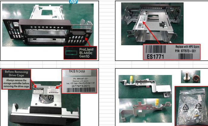 877973-001, Hewlett Packard Enterprise SPS-HDD CAGE W/BEZEL