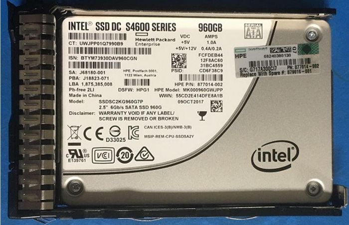 Hewlett Packard Enterprise 960GB, 2.5", SATA III, MU, SFF, MU, SC - W124936934
