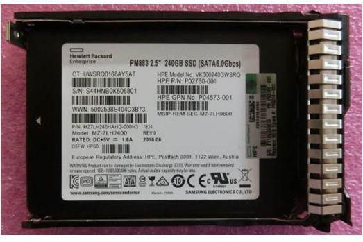 Hewlett Packard Enterprise 240GB SATA Solid State Drive - W125192853