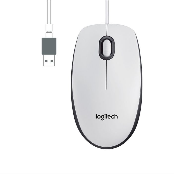 Logitech 1000 DPI, Optique, USB, 3 boutons - W125238190
