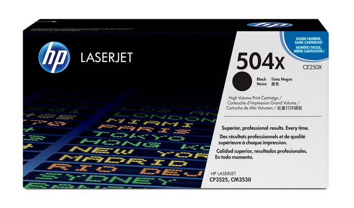 HP 504X High Yield Black Original LaserJet Toner Cartridge - W124347416