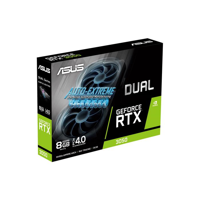 Asus GeForce RTX 3050, 8GB GDDR6, 128-bit, 1x 8-pin, PCI-E 4.0 X16, 1x HDMI, 3x DP, 200x123x38 mm - W126823397