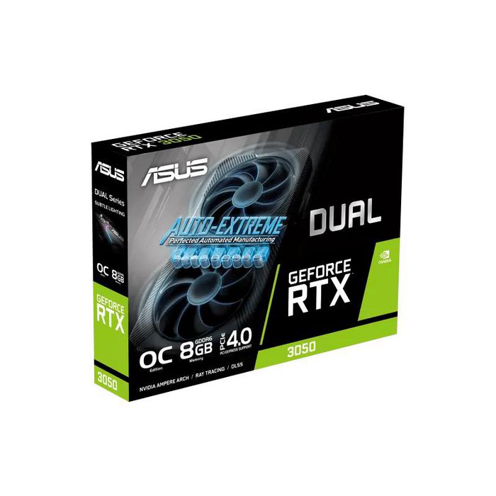 Asus GeForce RTX 3050, 8GB GDDR6, 128-bit, 1x 8-pin, PCI-E 4.0 X16, HDMI, 3x DP, 200x123x38 mm - W126823399