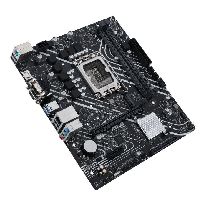 Asus Intel® H610 (LGA 1700) mic-ATX motherboard with DDR4, PCIe 4.0, M.2 slot, Realtek 1 Gb Ethernet, HDMI®, D-Sub, USB 3.2 Gen 1 ports, SATA 6 Gbps, COM port, LPT header, RGB header - W126823634