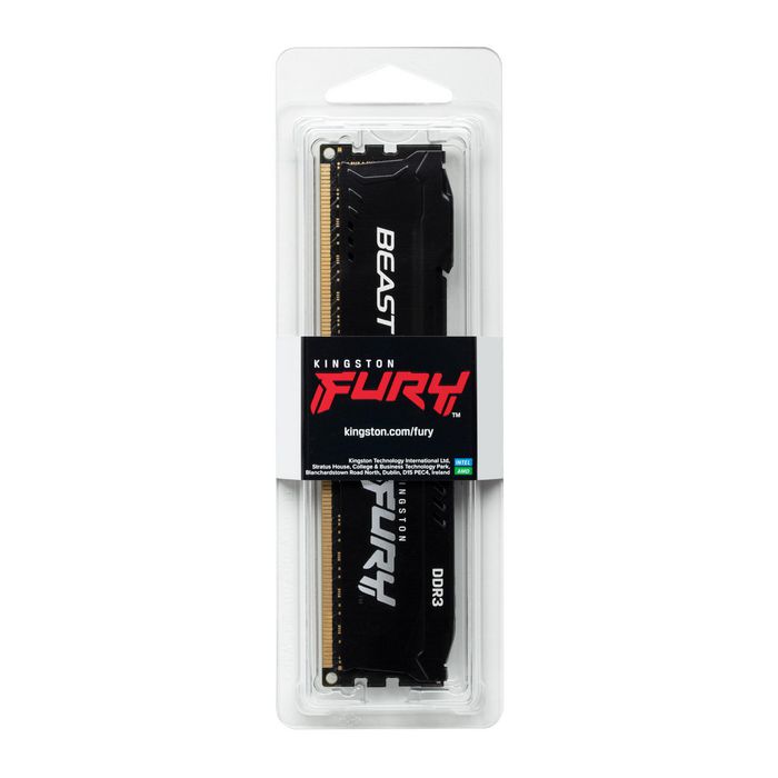 Kingston 8GB, 1600MHz, DDR3, CL10, DIMM, Black - W126824241
