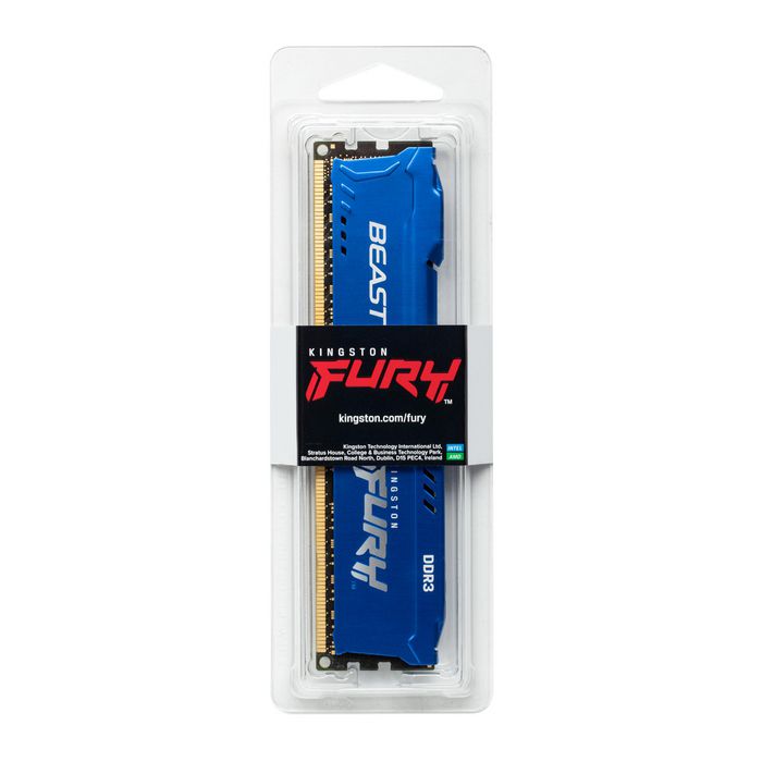 Kingston 4GB, 1600MHz, DDR3, CL10, DIMM, Blue - W126824269