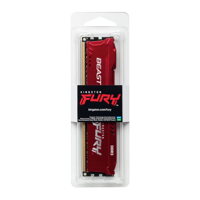 Kingston 8GB, 1866MHz, DDR3, CL10, DIMM, Red - W126824270