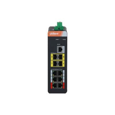 Dahua Switch PoE 6 puertos + 4 puertos ópticos Gigabit industrial gestionable. Temperatura -40ºC a +75ºC - W126688281