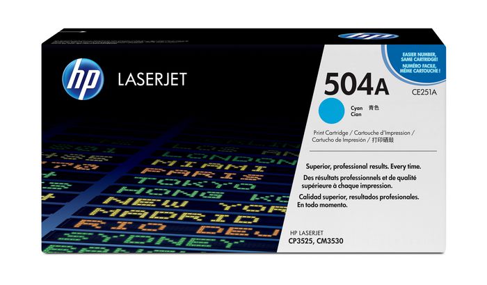 HP 504A toner LaserJet cyan authentique - W124747465