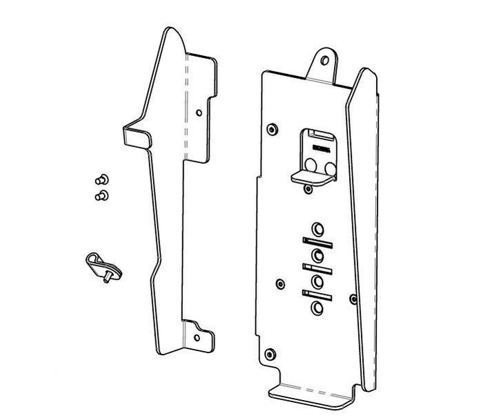 Havis Metal FlexiPole Backplate for Castles S1F2 Payment Terminal - W126835385