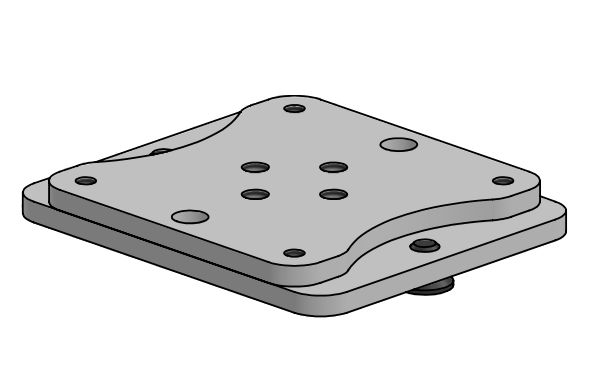 Ergonomic Solutions SpacePole TabPrint Curve - Flat mount - W126289976