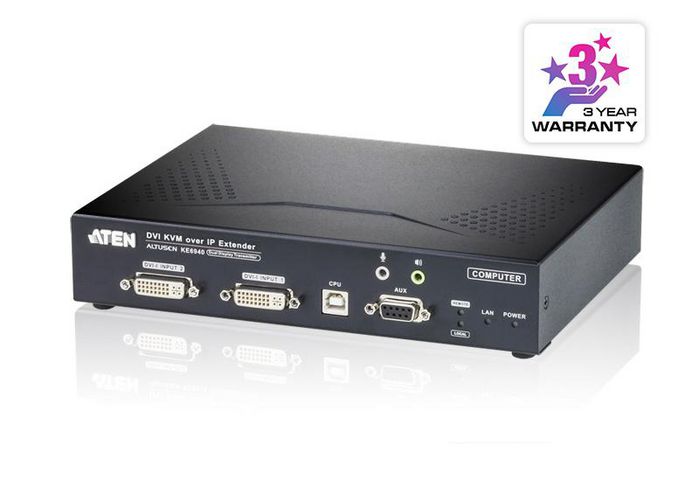 Aten Émetteur KVM deux affichages DVI-I USB sur IP - W124659741