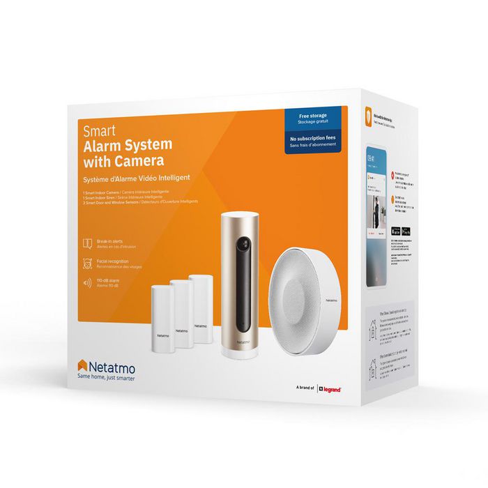 Netatmo Smart Indoor Siren | Wireless 110 Decibel Siren | Auto Arm & Disarm  | Easy Installation Can Be Powered With Batteries Or Hard Wired | Model