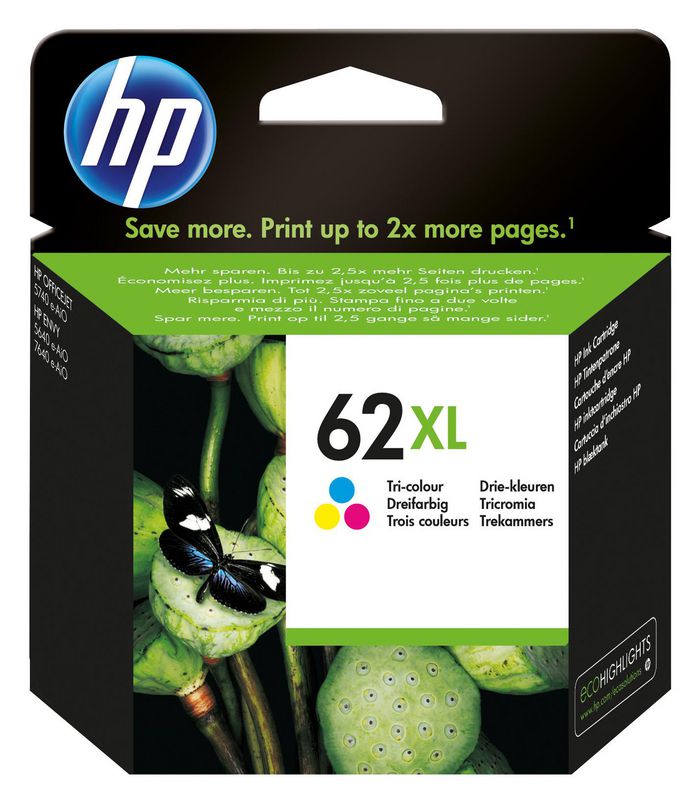 HP 62Xl High Yield Tri-Color Original Ink Cartridge - W128253599
