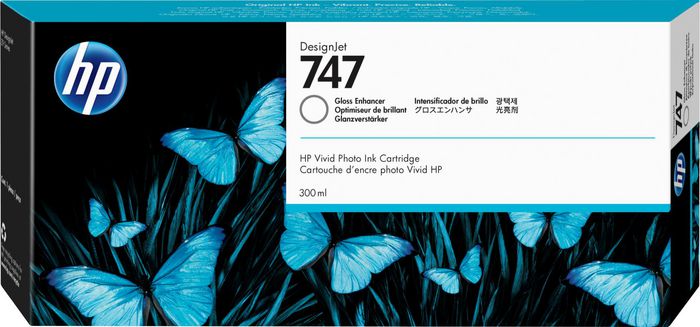 HP 747 300-ml Gloss Enhancer DesignJet Ink Cartridge - W124968524