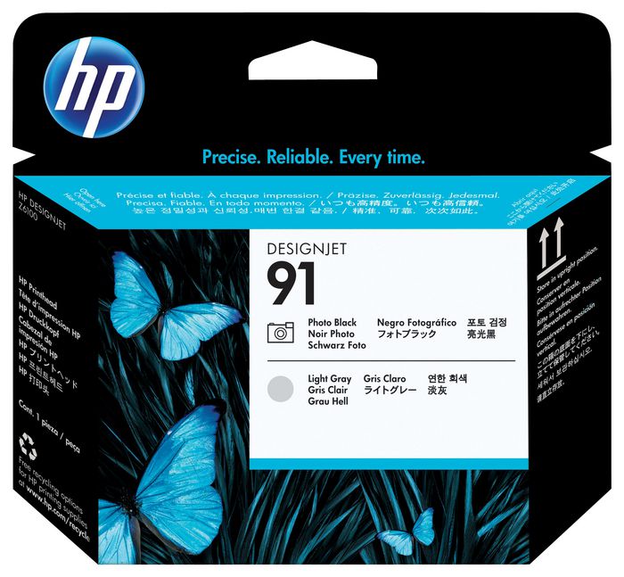 HP HP 91 Photo Black and Light Gray DesignJet Printhead - W124347182