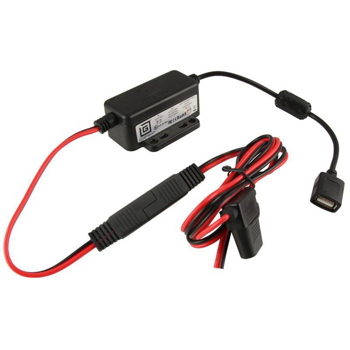 RAM Mounts GDS Modular 10-30V Hardwire Charger with Female USB Type A Connector, black, red - W126918144