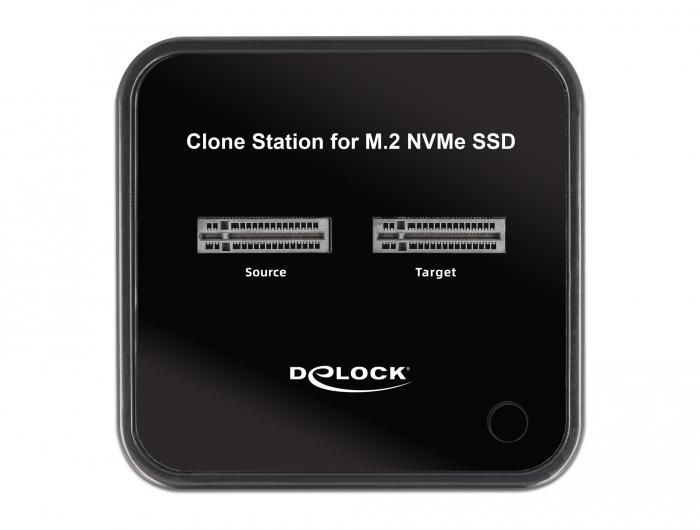 Delock M.2 Docking Station for 2 x M.2 NVMe PCIe SSD with Clone function - W126927890