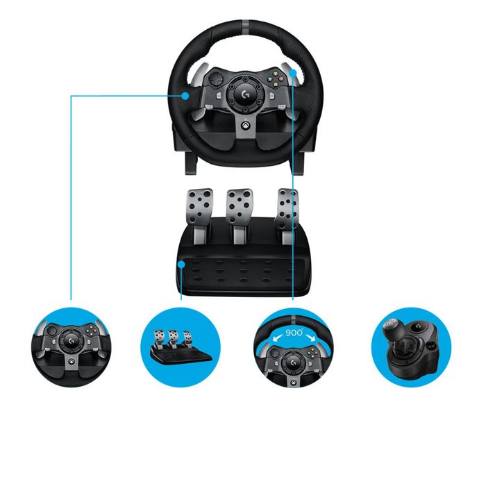 941-000123, Logitech G920 Driving Force Racing Wheel, USB