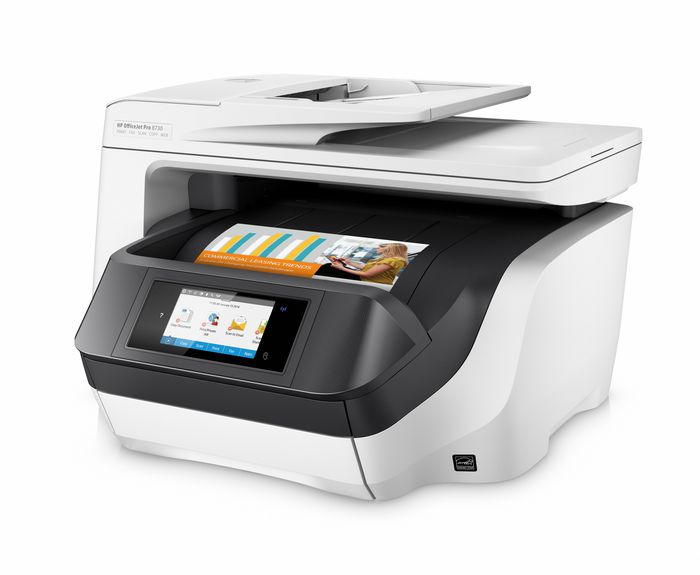 HP OfficeJet Pro 8730 All-in-One Printer, Thermal Inkjet, 2400 x 1200dpi, 24ppm, A4, 1200MHz, 512MB, WiFi, USB, CGD, 4.3″ - W124848097