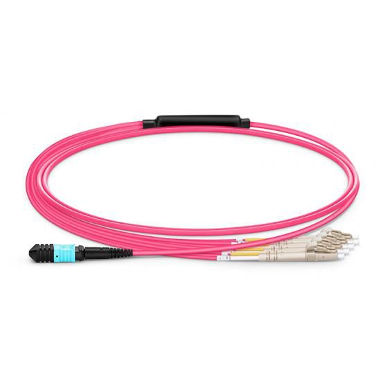 Lanview Optical Fibre Cable, MTP Female -  Male, Multimode, LC/UPC, OM4 (Erica Violet), 10 m - W126919408