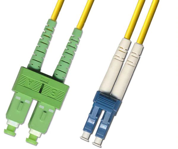 MicroConnect Optical Fibre Cable, SC-LC, Singlemode, Duplex, OS2 (Yellow) 1m - W124950607