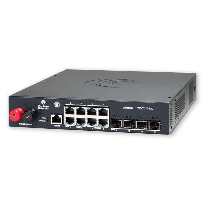 Cambium Networks cnMatrix Switch TX1012-P-DC Managed L2/L3 Gigabit Ethernet (10/100/1000) Power over Ethernet (PoE) Black - W126990973