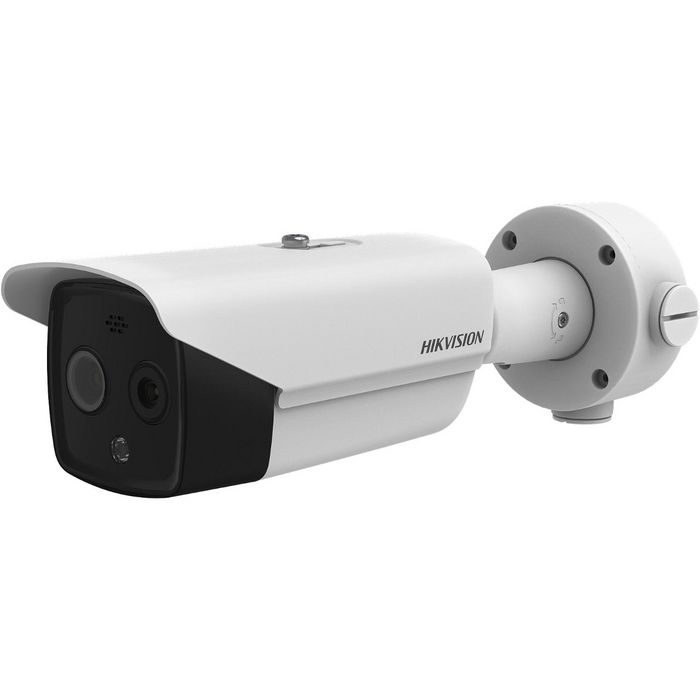 Hikvision Cámara térmica IP bullet dual biespectral HeatPRO 6.2mm 160x120 (4M 8mm) IR40 IP66. Audio, alarma, luz blanca 40m. Medición temperatura - W126344957
