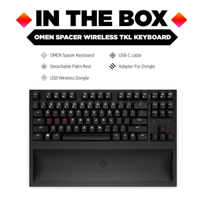 HP OMEN Spacer Wireless TKL Keyboard - W125892816