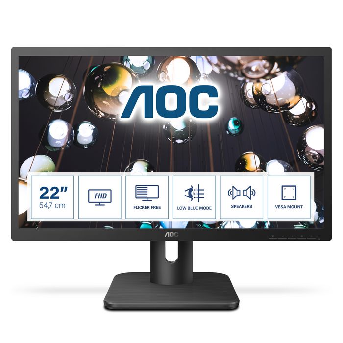 Monitor AOC 22E1H, 22 Full HD, 60Hz, Panel TN, 2ms, Montaje VESA – G-Games