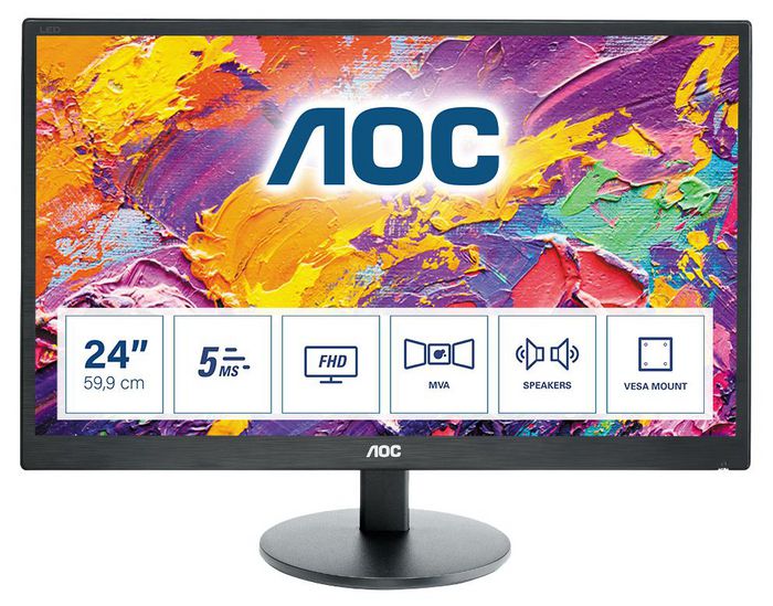 AOC M2470SWH - Eye-catching imagery, thrilling entertainment - W124962289