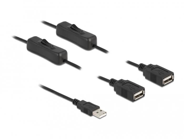 Delock 86803 power cable Black 1 m USB A - W126992638