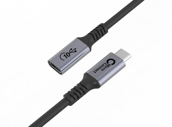 MicroConnect USB-C extension cable 1m, 100W, 10Gbps, USB 3.2 Gen 2x2 - W126988094