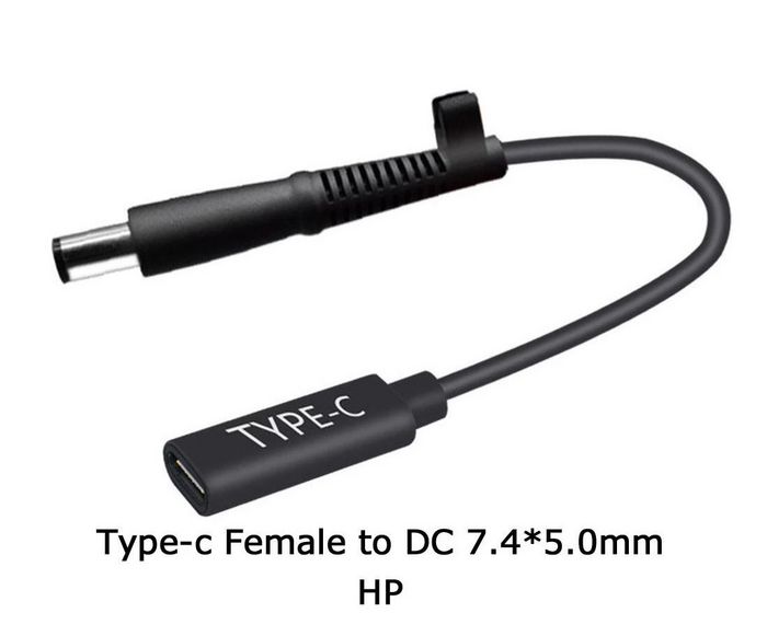 CoreParts USB 3.1 Type-C Female to 7.4x5.0mm Male converter for HP - W126071789