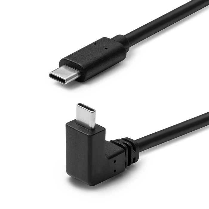 MicroConnect USB-C 3.2 Gen2 cable, black. 1m with angled connector - W126743737