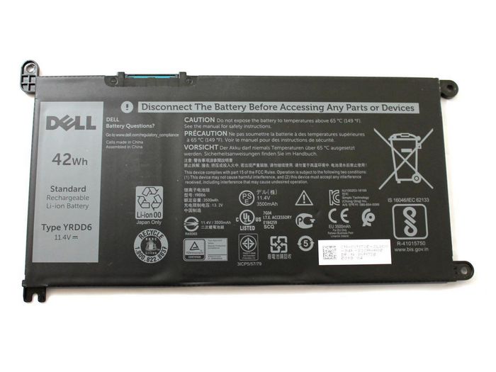 Dell Dell Battery, 42 WHR, 3 Cell, Lithium Ion - W125720941