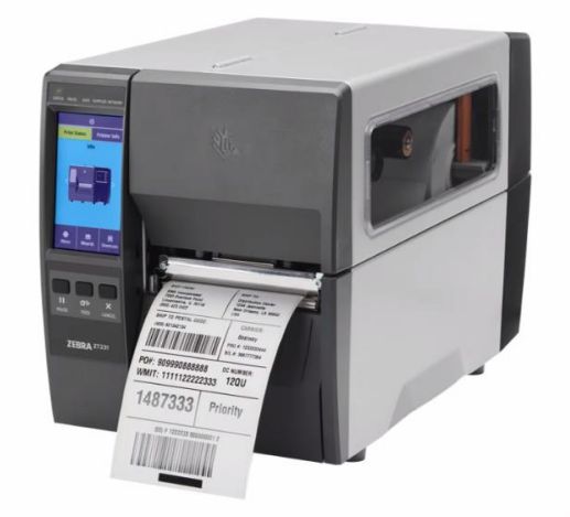 Zebra TT Printer ZT231 4",300dpi,Thermal Transfer,Cutter with Catch Tray,EU/UK,USB, Serial,Eth,BTLE,USB H. - W127015013