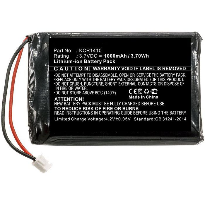 CoreParts Battery for Game Console 3.70Wh Li-ion 3.7V 1000mAh Grey, for Grey for Sony Game Console CUH-ZCT2, CUH-ZCT2E, CUH-ZCT2J, CUH-ZCT2K, CUH-ZCT2M, CUH-ZCT2U 2016, PlayStation 4, Playstation 4 Controller - W125990736