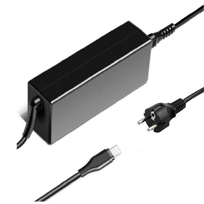 CoreParts USB-C Power Adapter 45W 5-20V/2-3A USB PD Type-C - Including EU Power Cord-C5/C6 Schuko - Dim:89*47*22mm - W125063005